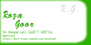 roza goor business card